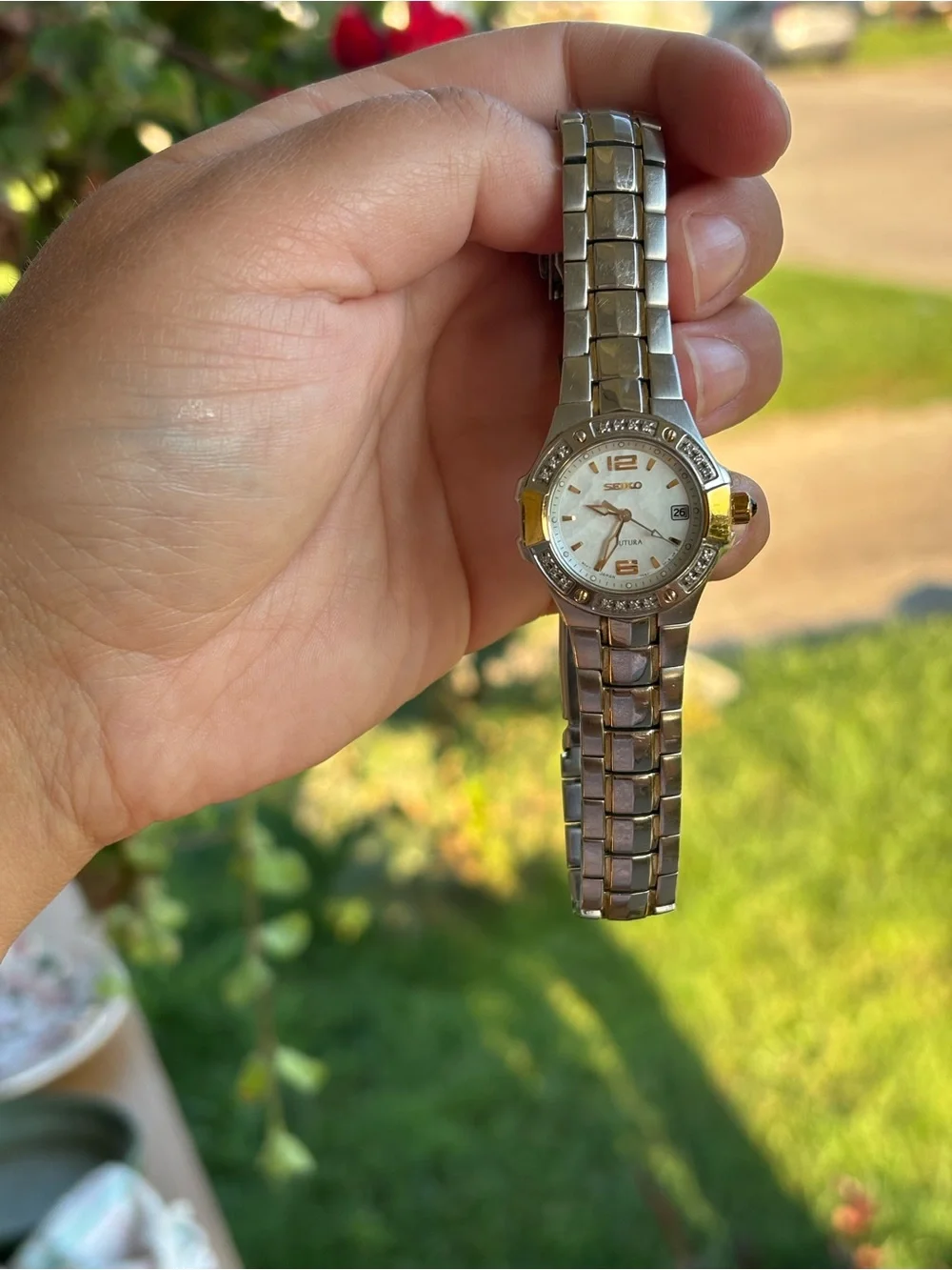 Seiko Coutura diamond Two-Tone Women's Bracelet Watch - Silver & Gold